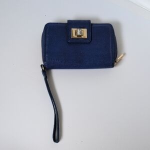 Elegant Blue Wristlet Wallet